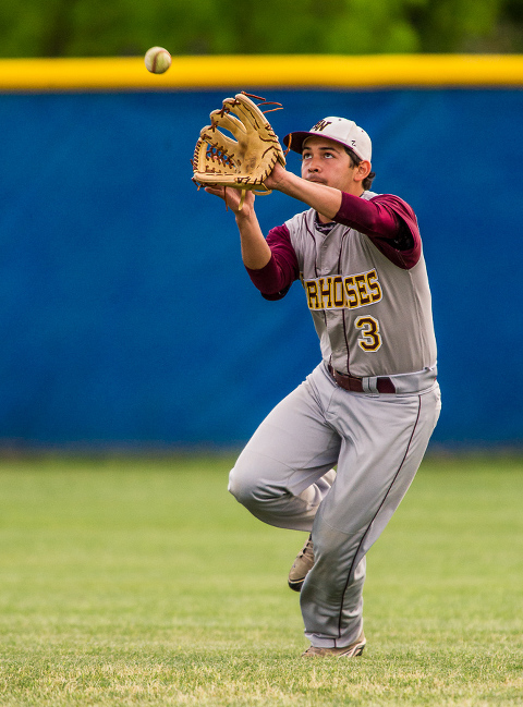 Devine Warhorses' Sebastian Alvarez warming up before the game against the Bandera Bulldogs. For this photo, I used a Nikon 400mm f/2.8 lens with a 2x teleconverter, effectively making a 800mm lens.