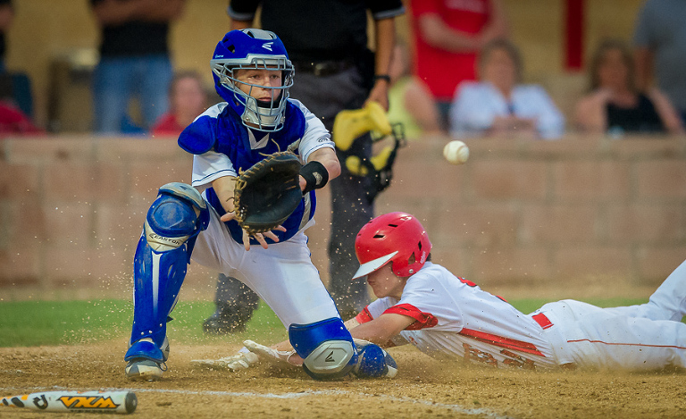 Bandera Bulldogs catcher Trey Schwarz waits for the ball during the game against Fredericksburg.  Nikon D3s with 400mm f/2.8 lens.  Click here for more photos.